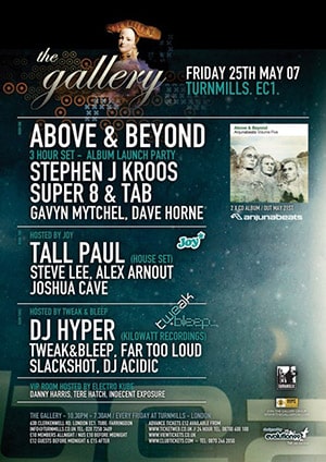 Above & Beyond @ The Gallery, Turnmills, London [Thumbnail]